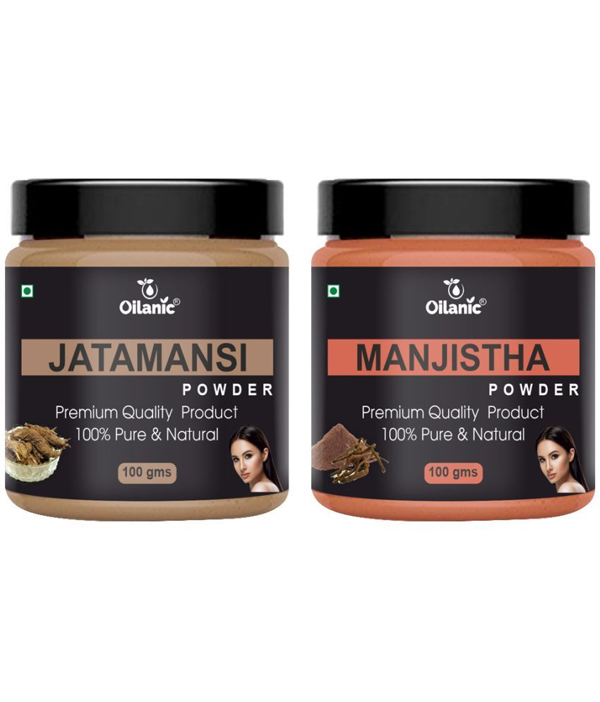     			Oilanic 100% Pure Jatamansi Powder & Manjistha Powder-Skin Hair Mask 200 g Pack of 2