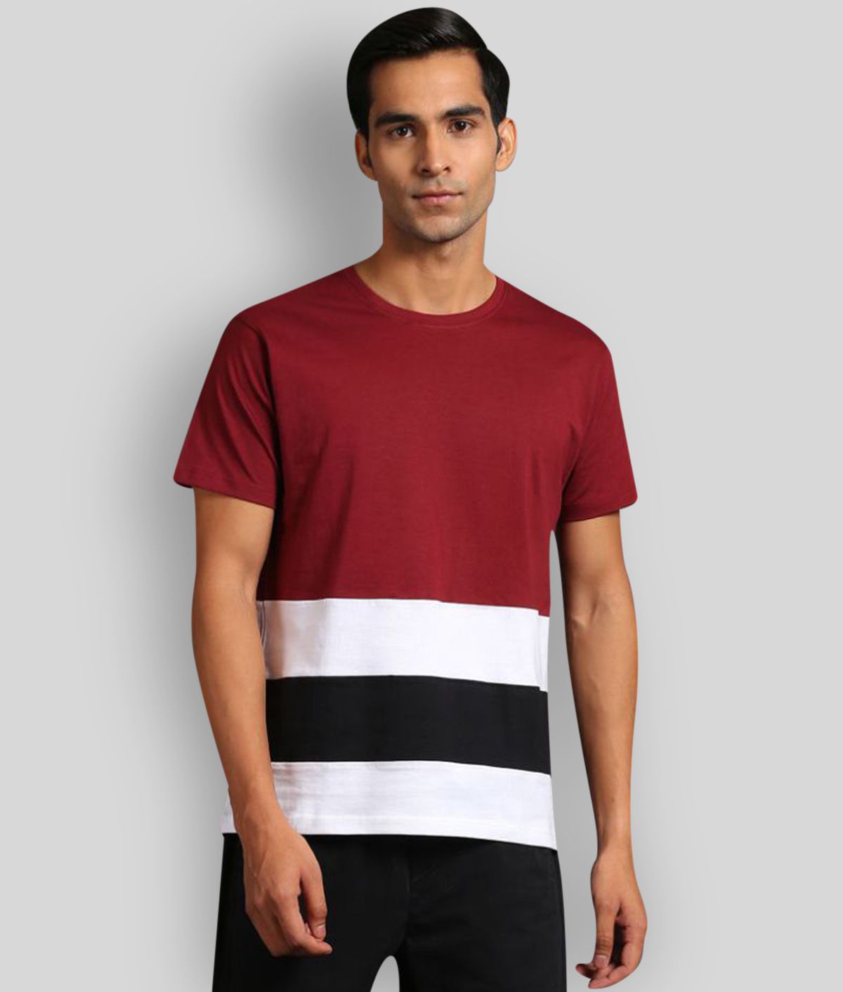     			David Crew - Multicolor Cotton Regular Fit Men's T-Shirt ( Pack of 1 )