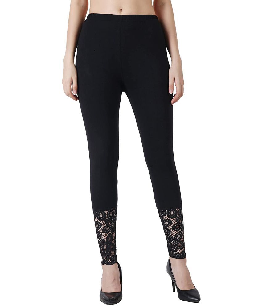     			PT LEGGINGS Black Cotton Leggings - Single