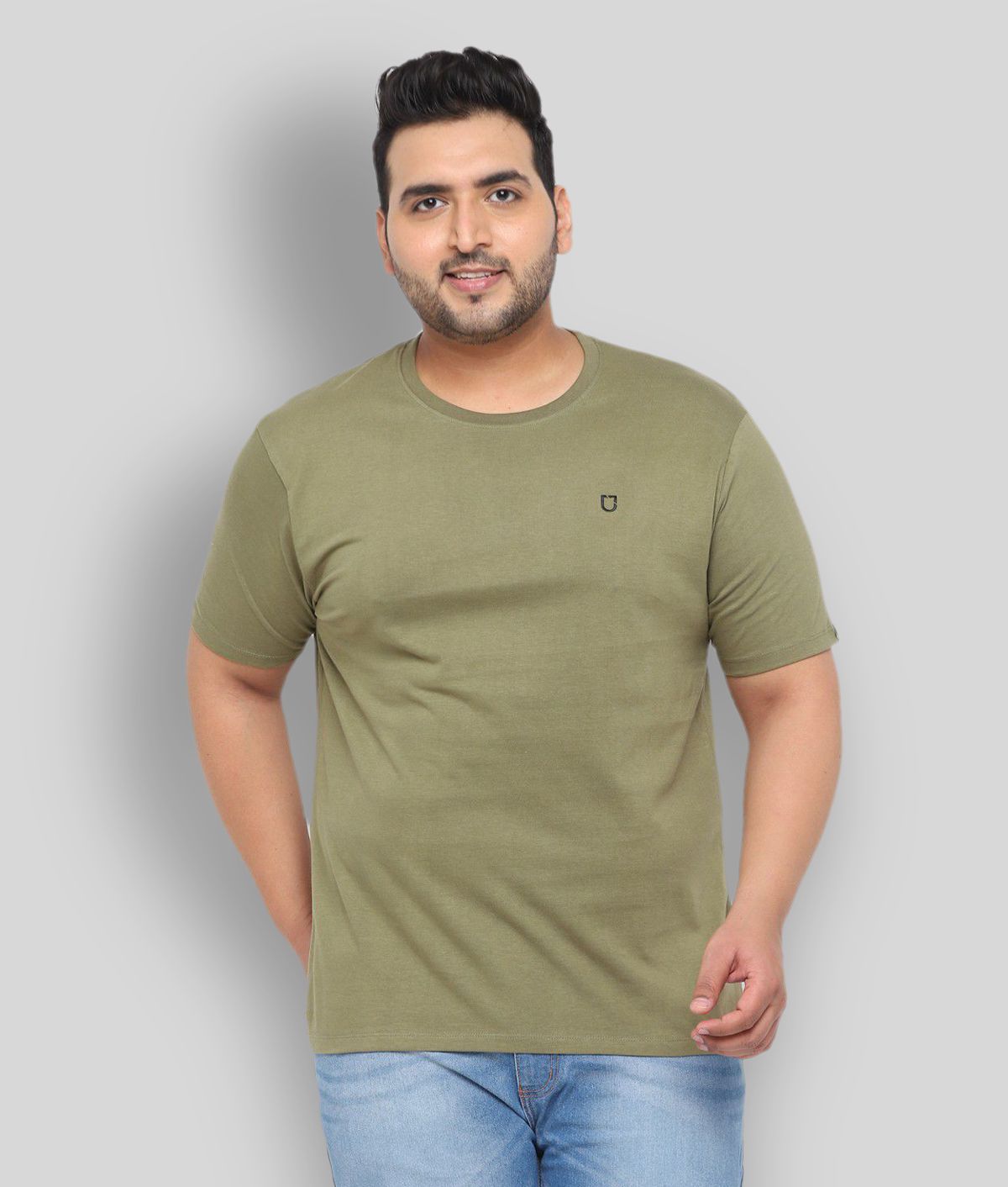     			Urbano Plus Pack of 1 Cotton Regular Fit Men's T-Shirt ( Green )