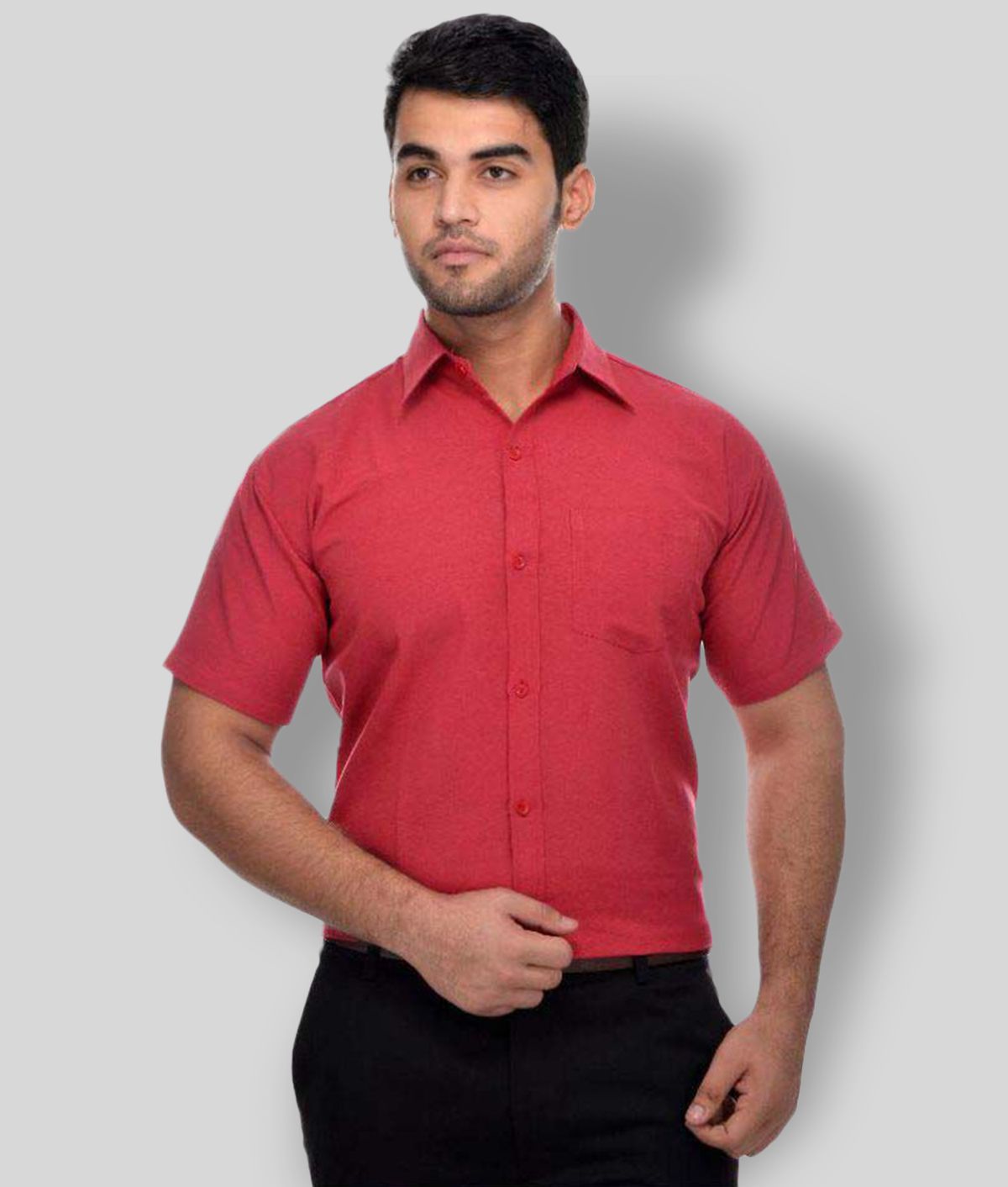     			DESHBANDHU DBK - Red Cotton Regular Fit Men's Casual Shirt ( Pack of 1 )