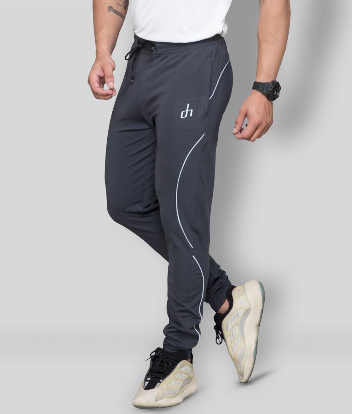 Devhim - Dark Grey Polyester Men's Trackpants ( Pack of 1 )
