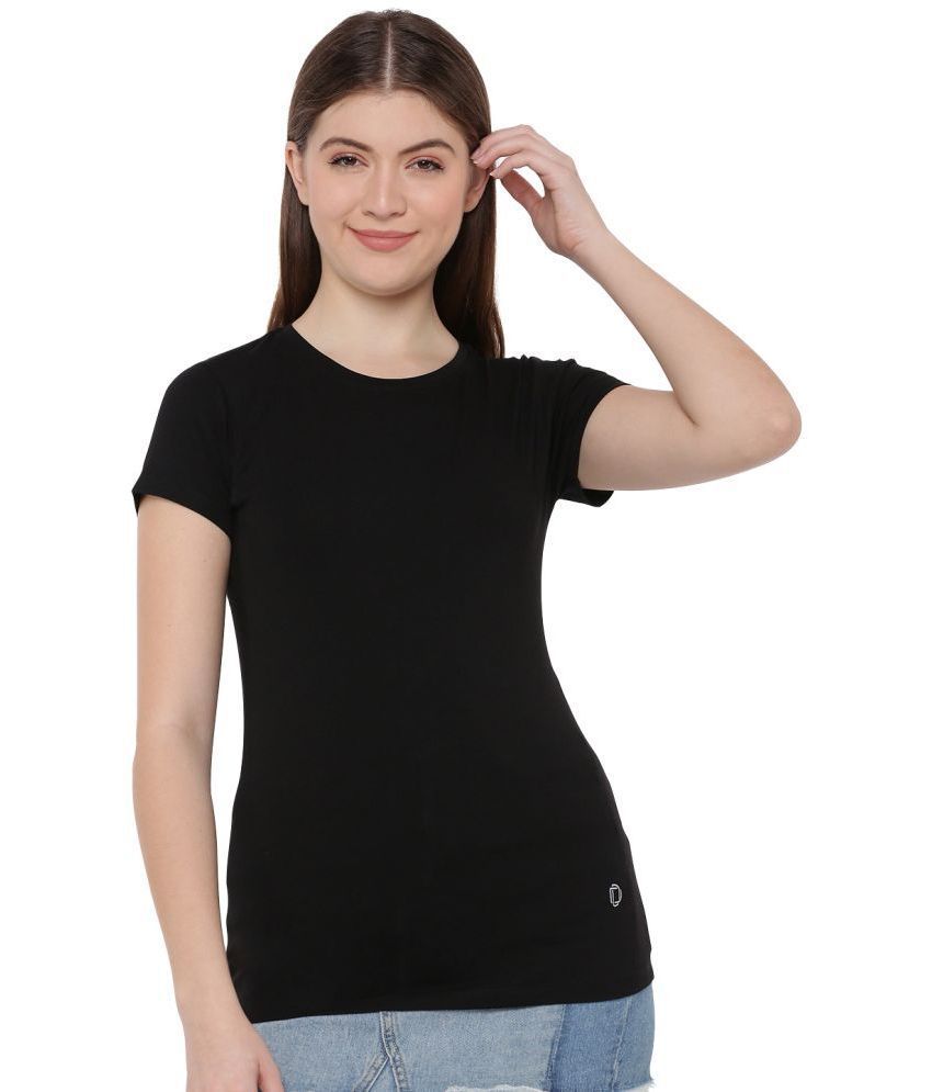 Dollar Missy Cotton Black T-Shirts - Single