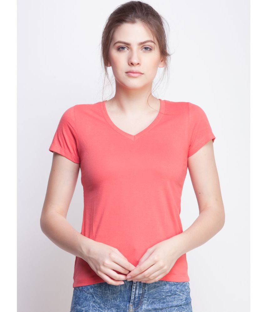     			Dollar Missy Cotton Orange T-Shirts - Single