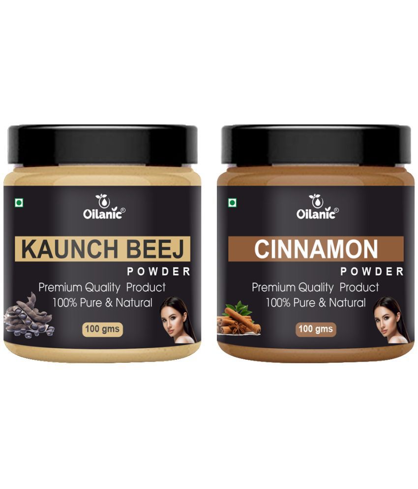     			Oilanic 100% Pure Kaunch Beej Powder & Cinnamon Powder For Skin Hair Mask 200 g Pack of 2