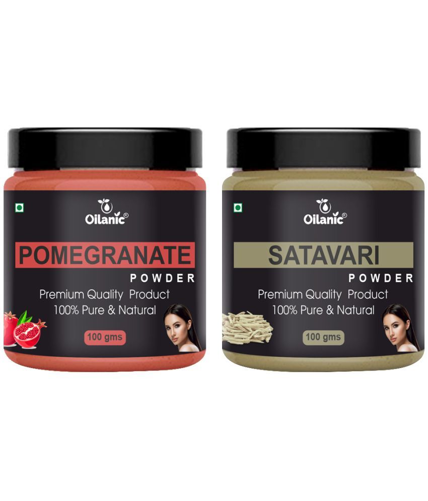     			Oilanic 100% Pure Pomegranate Powder & Satavari Powder For Skincare Hair Mask 200 g Pack of 2