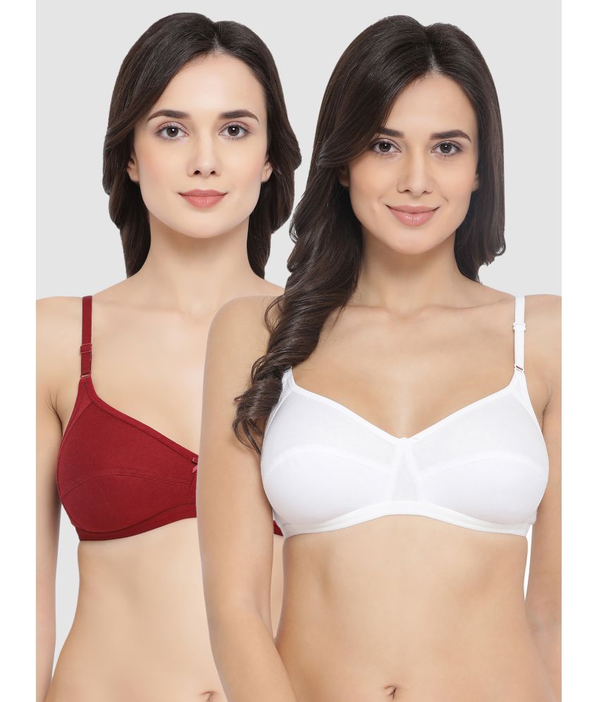     			Clovia Pack of 2 Cotton Non Padded Women's Everyday Bra ( Multi Color )