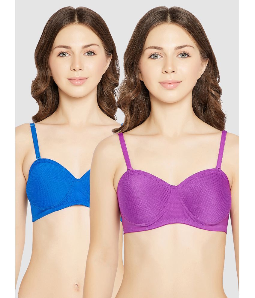     			Clovia Pack of 2 Polyamide Women's Push Up Bra ( Multi Color )