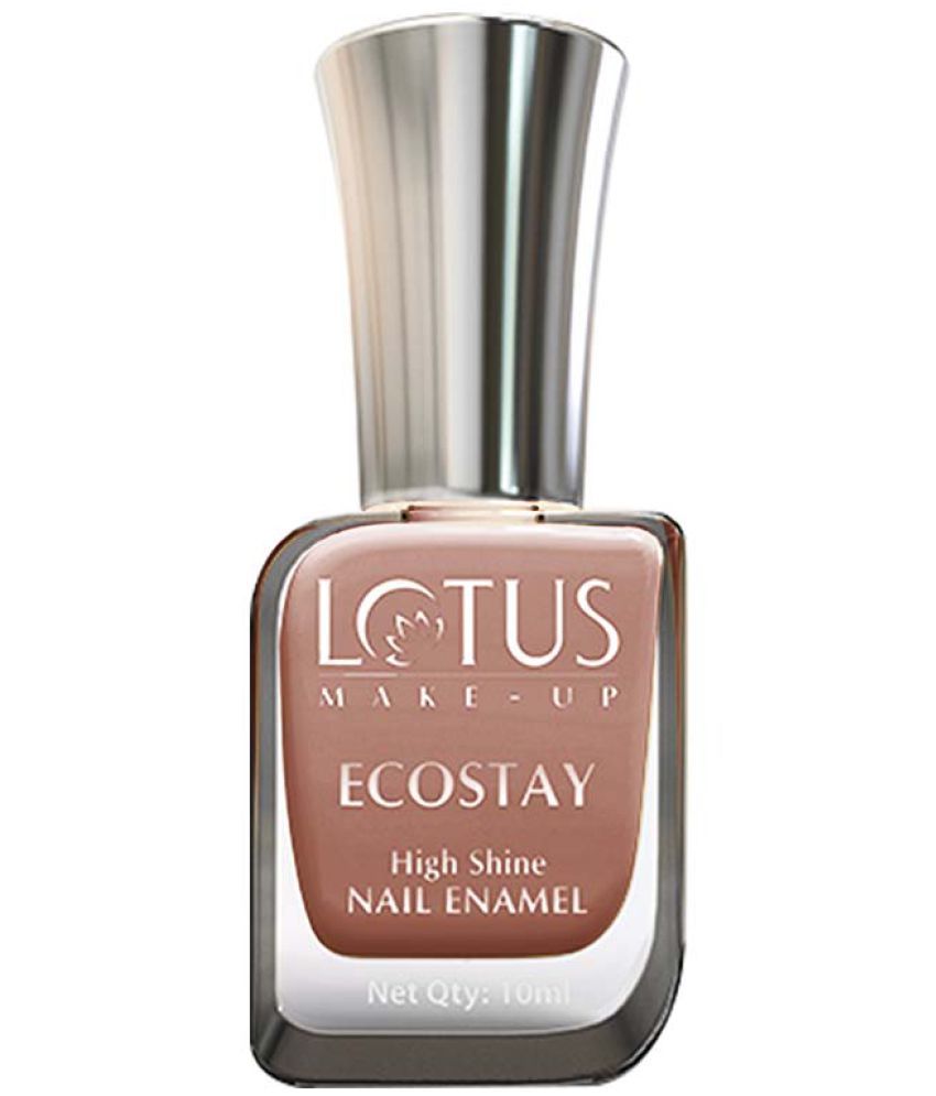     			Lotus Makeup Ecostay Nail Enamel Nail Polish Latte E77 Brown Glossy 10 mL