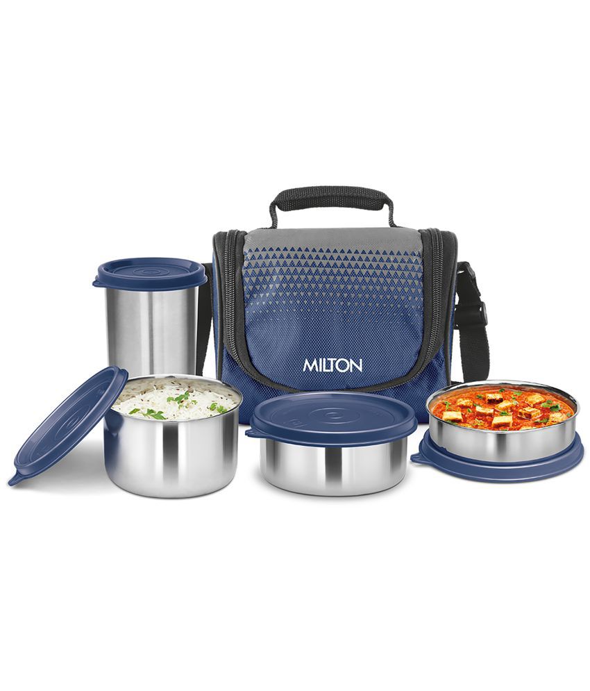     			Milton Tasty 3 Stainless Steel Combo Lunch Box with Tumbler, Blue