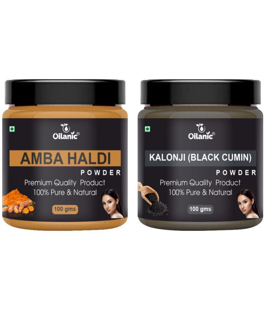     			Oilanic 100% Pure Amba Haldi Powder & Kalonji Powder For Skincare Hair Mask 200 g Pack of 2