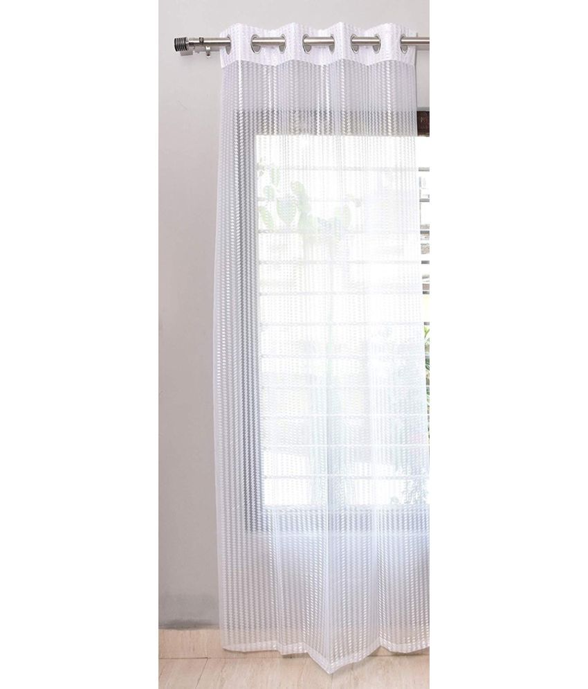     			Panipat Textile Hub Others Semi-Transparent Eyelet Window Curtain 5 ft Single -White