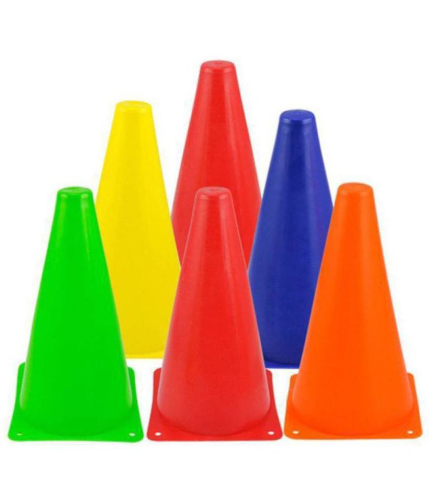     			EmmEmm Pack of 6 Pcs 9 Inch Field/Ground Marking Cones for Football/Hockey/Base Ball/Cricket Etc