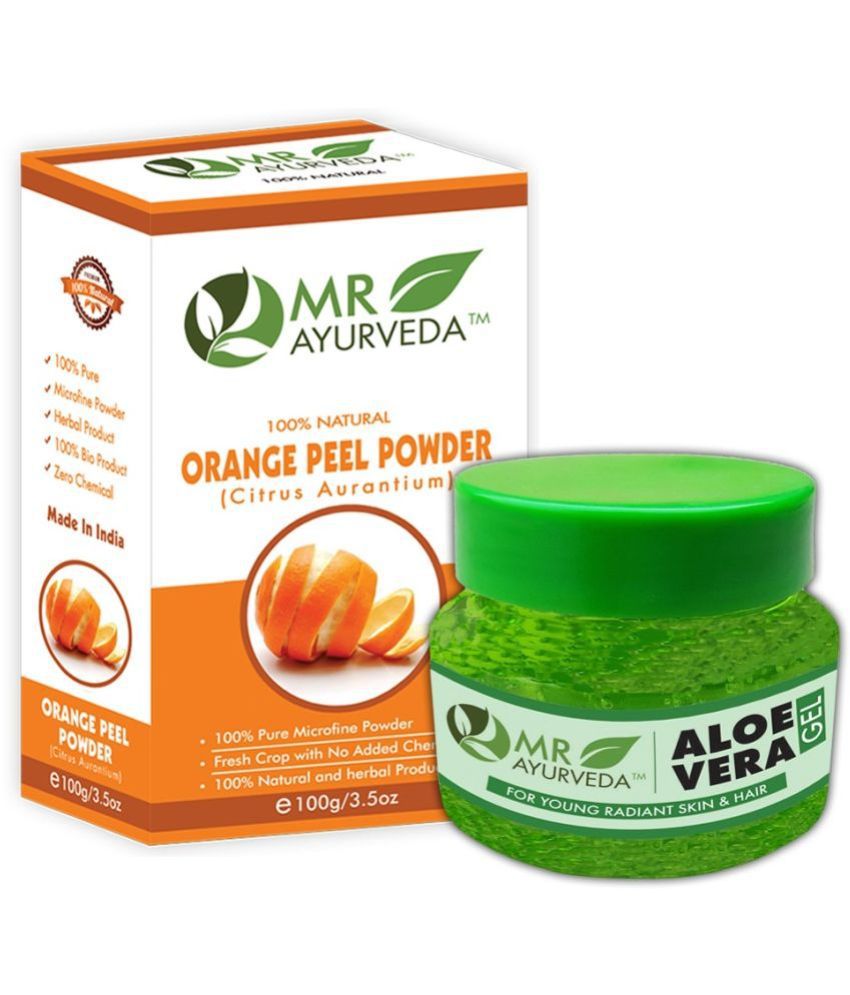     			MR Ayurveda Aloe Vera Gel & Orange Peel Powder Hair Scalp Treatment 200 g Pack of 2