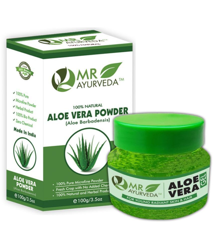     			MR Ayurveda Aloe Vera Gel & Aloe Vera Powder Hair Scalp Treatment 200 g Pack of 2