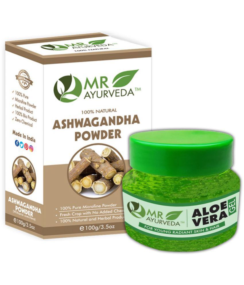     			MR Ayurveda Aloe Vera Gel & Ashwagandha Powder Hair Scalp Treatment 200 g Pack of 2