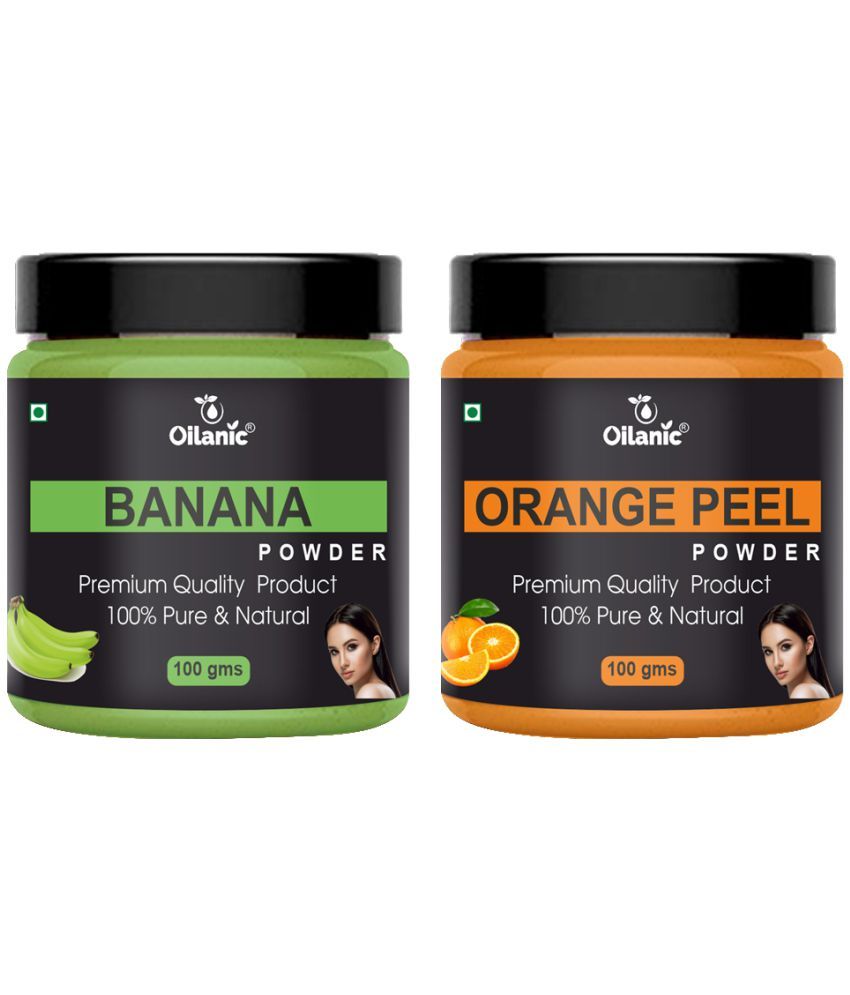     			Oilanic 100% Pure Banana Powder & Orange Peel Powder For Skin Hair Mask 200 g Pack of 2