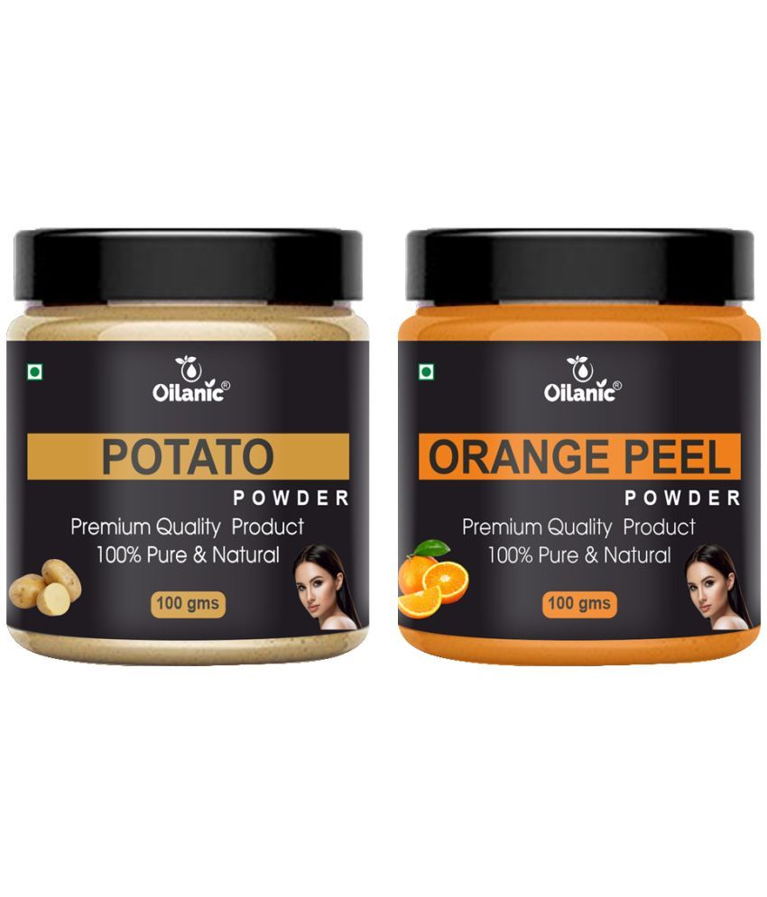     			Oilanic 100% Pure Potato Powder & Orange Peel Powder For Skin Hair Mask 200 g Pack of 2