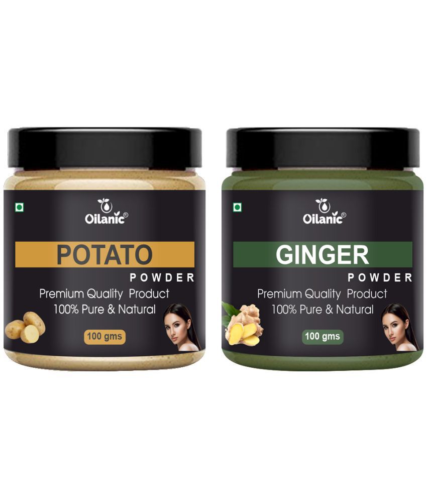     			Oilanic 100% Pure Potato Powder & Ginger Powder For Skin Hair Mask 200 g Pack of 2