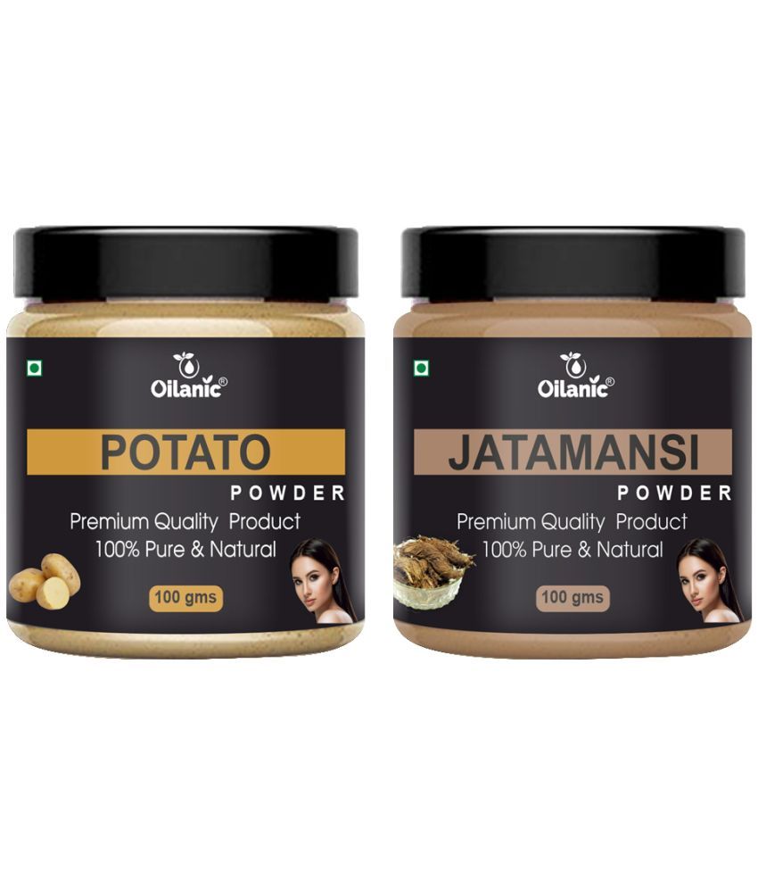     			Oilanic 100% Pure Potato Powder & Jatamansi Powder For Skin Hair Mask 200 g Pack of 2