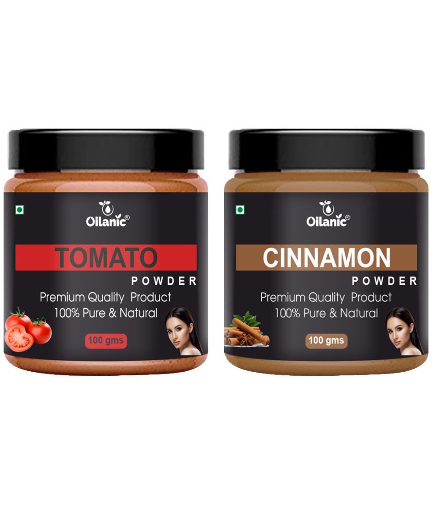     			Oilanic 100% Pure Tomato Powder & Cinnamon Powder For Skin Hair Mask 200 g Pack of 2