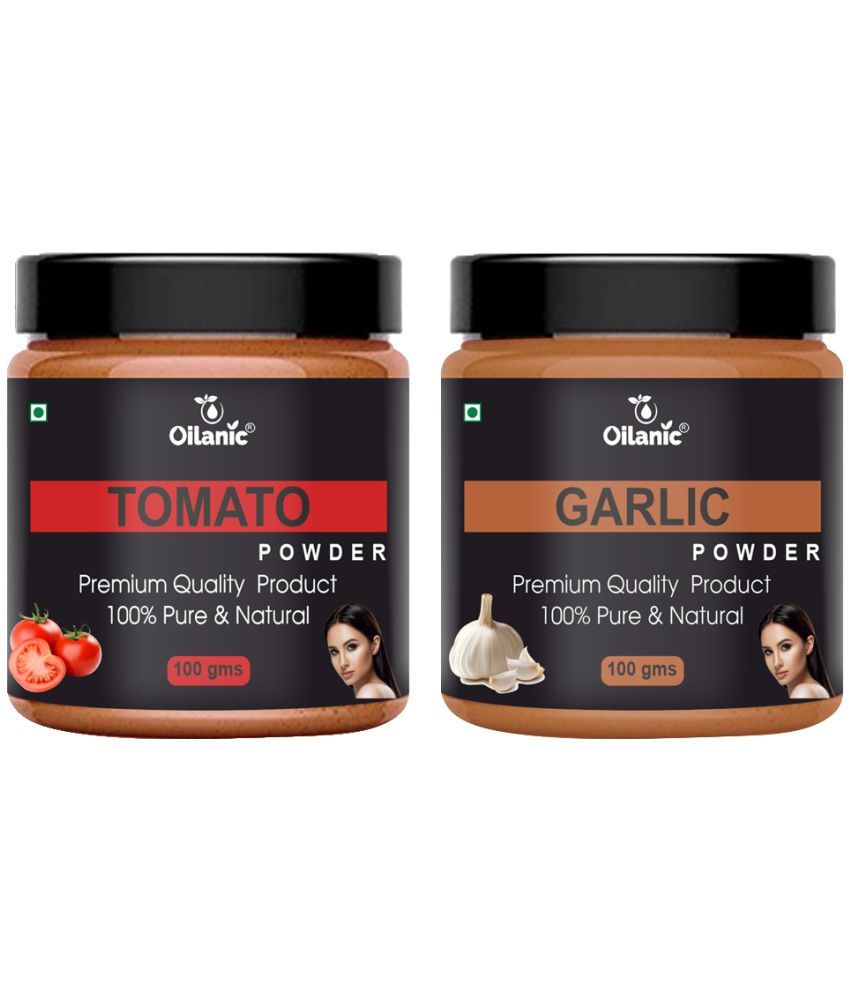     			Oilanic 100% Pure Tomato Powder & Garlic Powder For Skin Hair Mask 200 g Pack of 2