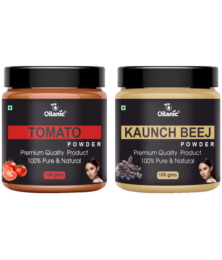     			Oilanic 100% Pure Tomato Powder & Kaunch Beej Powder For Skin Hair Mask 200 g Pack of 2