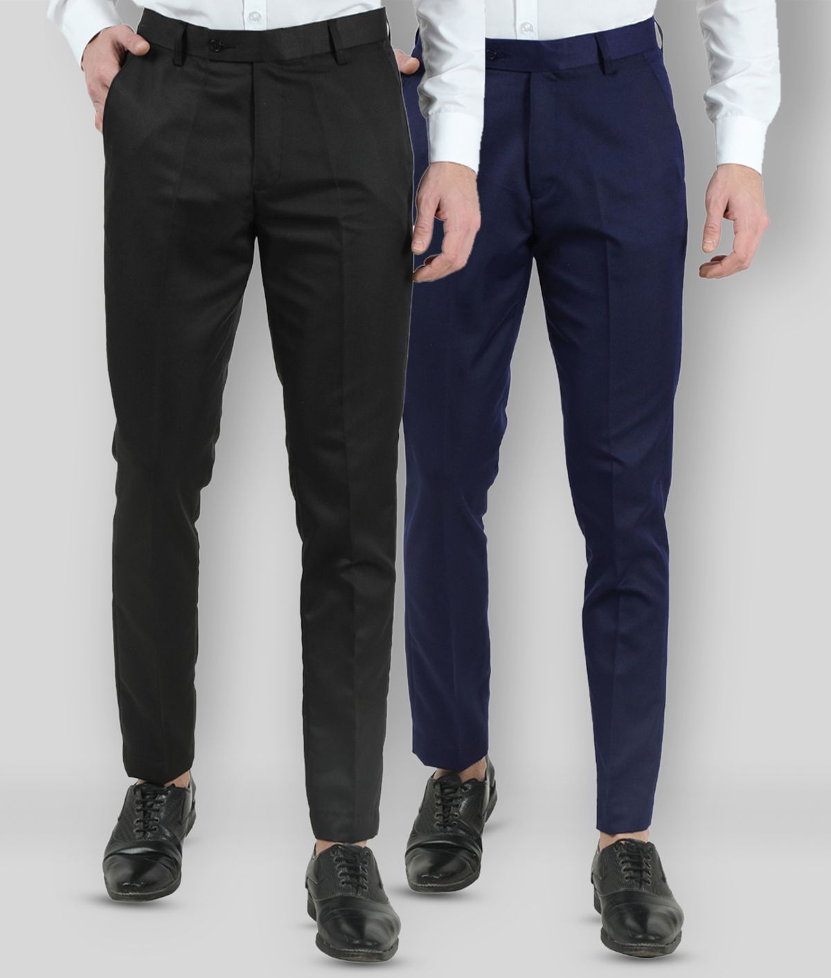     			VEI SASTRE - Multicolored Polycotton Slim - Fit Men's Formal Pants ( Pack of 2 )