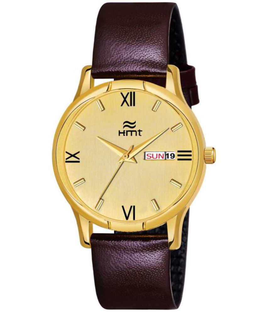    			HAMT - Brown Leather Analog Men's Watch