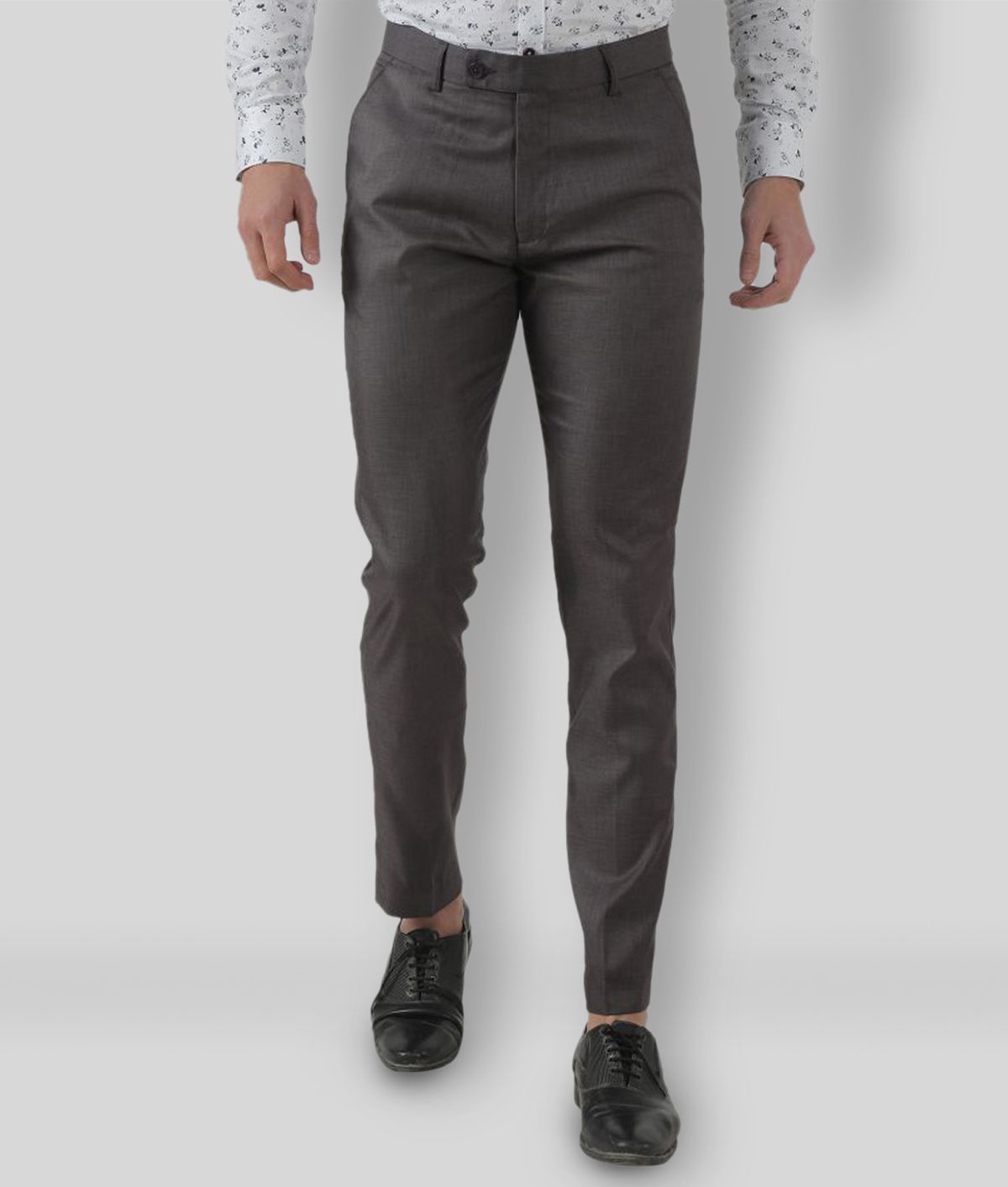     			Inspire Clothing Inspiration - Grey Polycotton Slim - Fit Men's Chinos ( Pack of 1 )