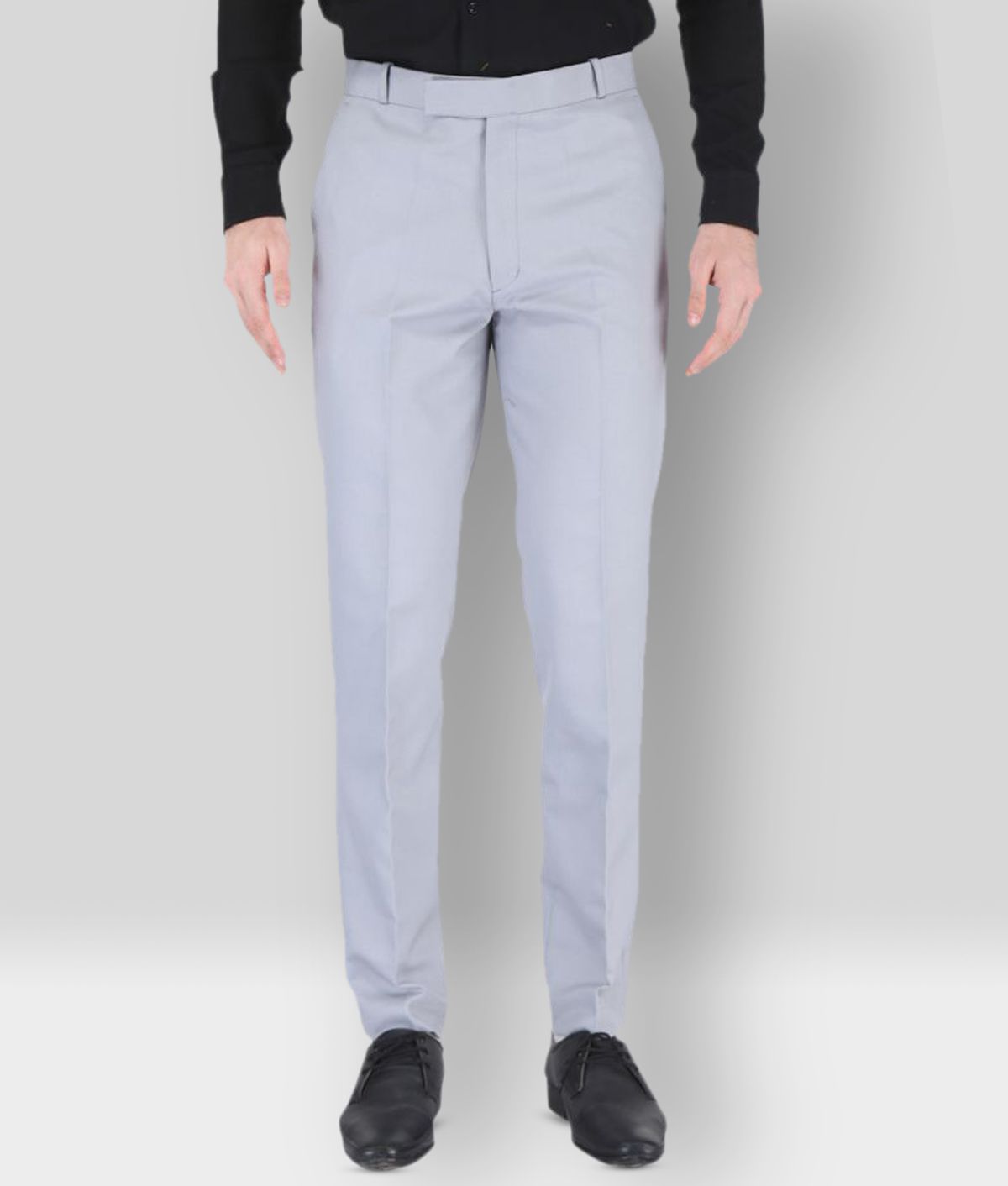 K.S.BRAND - Grey Cotton Blend Regular Fit Men's Formal Pants (Pack of 1)