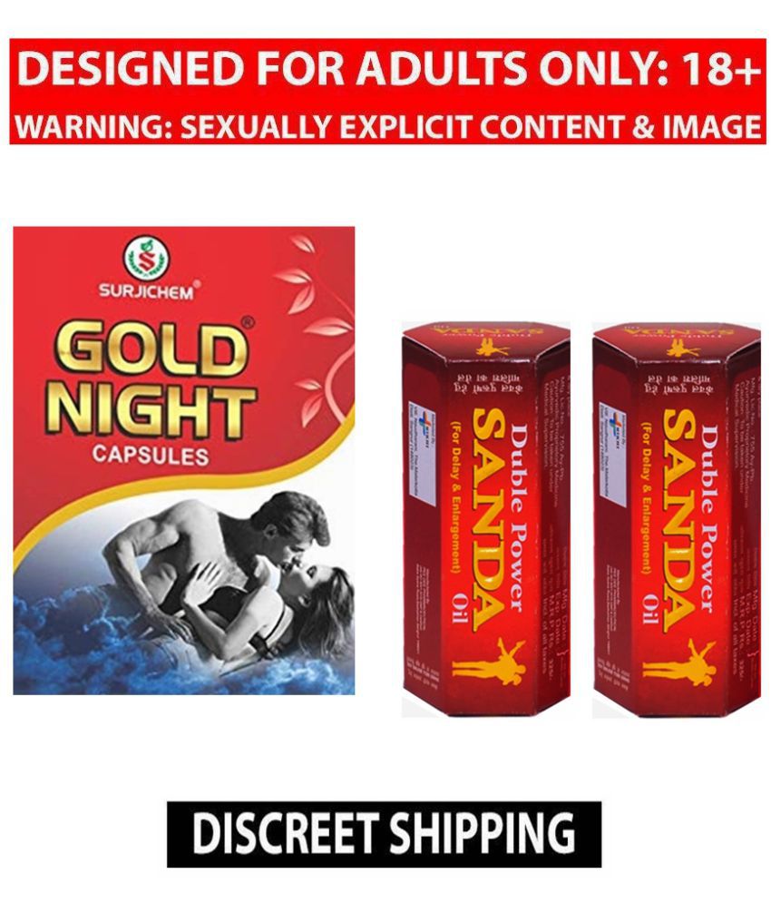     			Syan Deals Gold Night Capsule 2x10=20 no.s & Duble Power Sanda Oil 15ml X 2 (Massage Oil for Men)