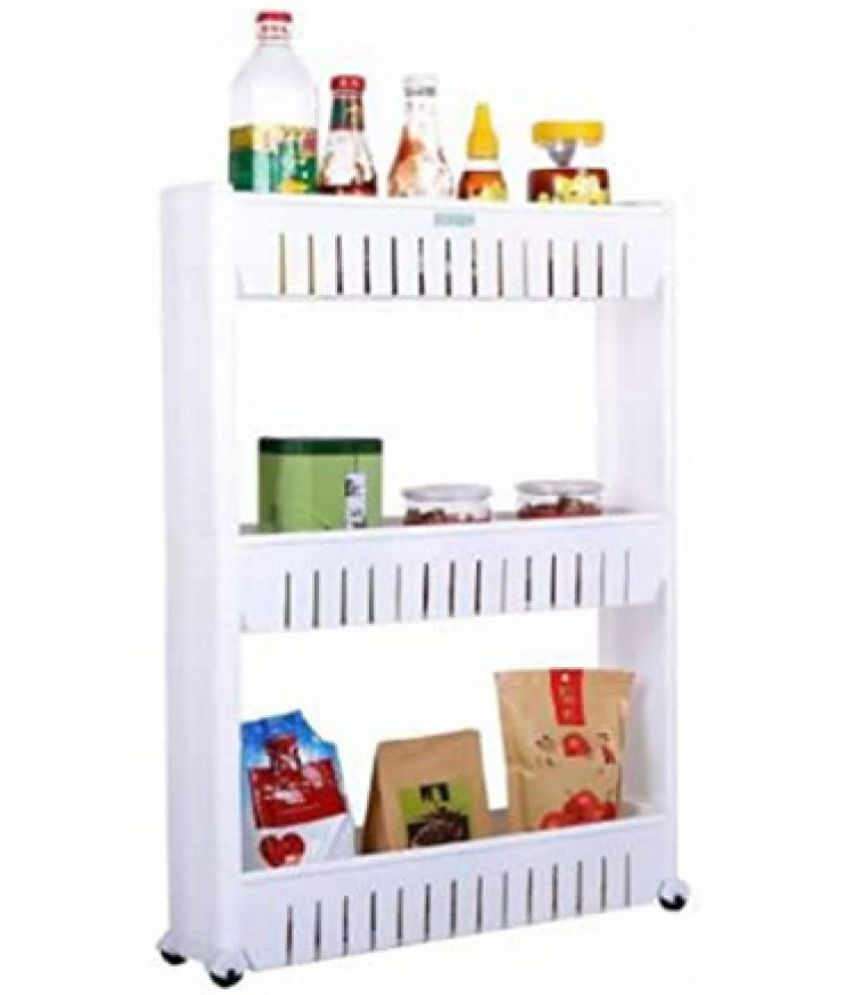 VARKAUS White Plastic Kitchen Trolleys ( Pack of 1 ) Buy Online at