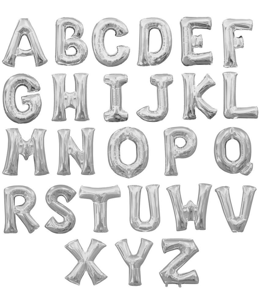     			Blooms  Unique Alphabet Foil Balloon -B (Silver)