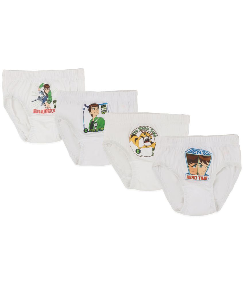     			BENTEN BOYS BRIEF SOLID WHITE PACK OF 4