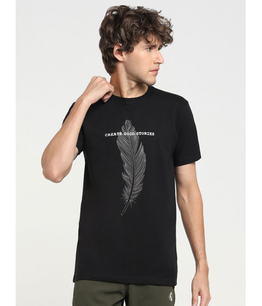 Bewakoof - Black Cotton Regular Fit Men 
