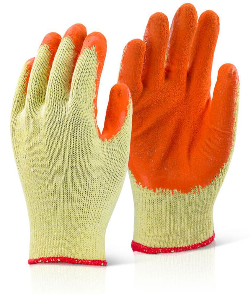     			LAXMI Nylon Anti Cut Resistance Yellow Orange Hand Gloves  (Pack of 01) Nylon Safety Glove