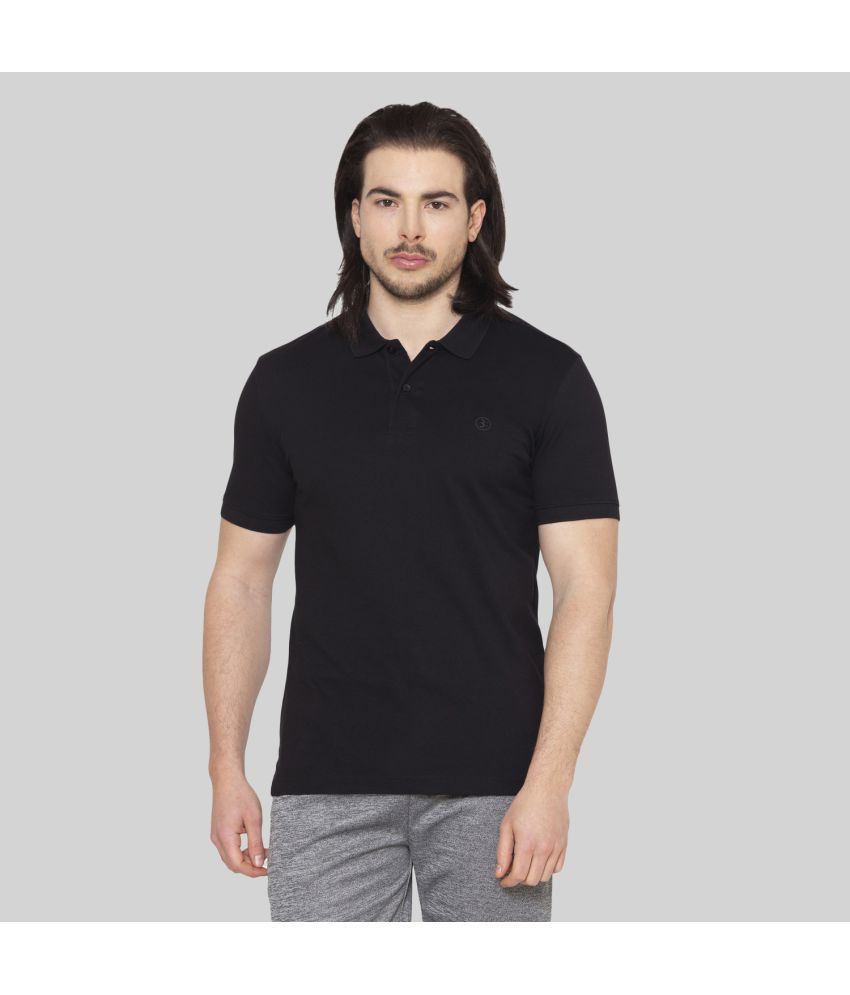     			Bodyactive - Black Polyester Regular Fit Men's Polo T Shirt ( Pack of 1 )