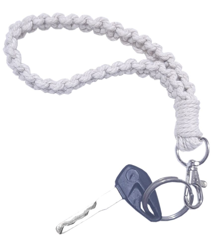     			PRODUCTMINE - White Key Chain ( Pack of 1 )