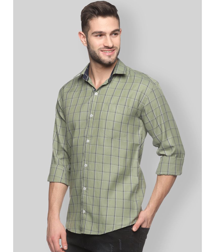     			YHA - Green Cotton Regular Fit Men's Casual Shirt ( Pack of 1 )