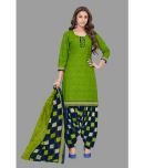 shree jeenmata collection - Green Checks Unstitched Dress Material ( Pack of 1 )