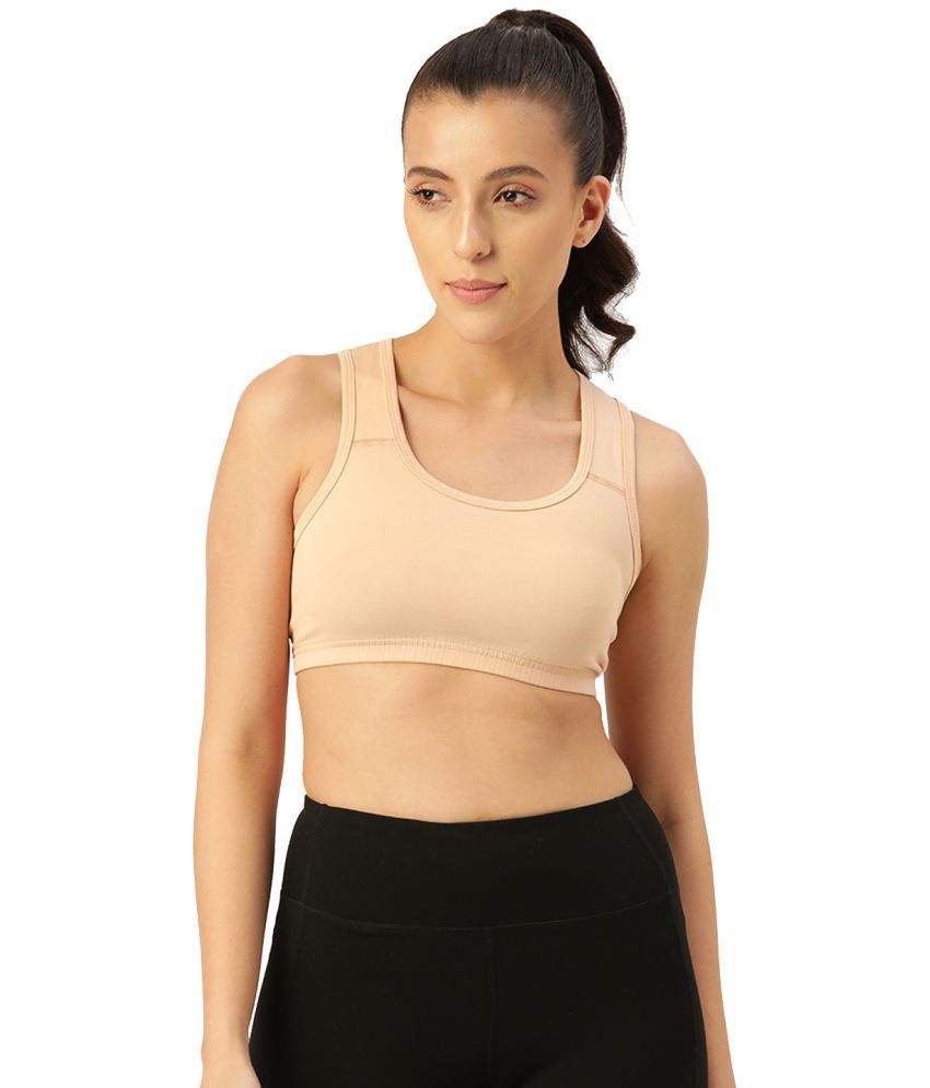     			Leading Lady - Beige Cotton Blend Non Padded Women's Sports Bra ( Pack of 1 )