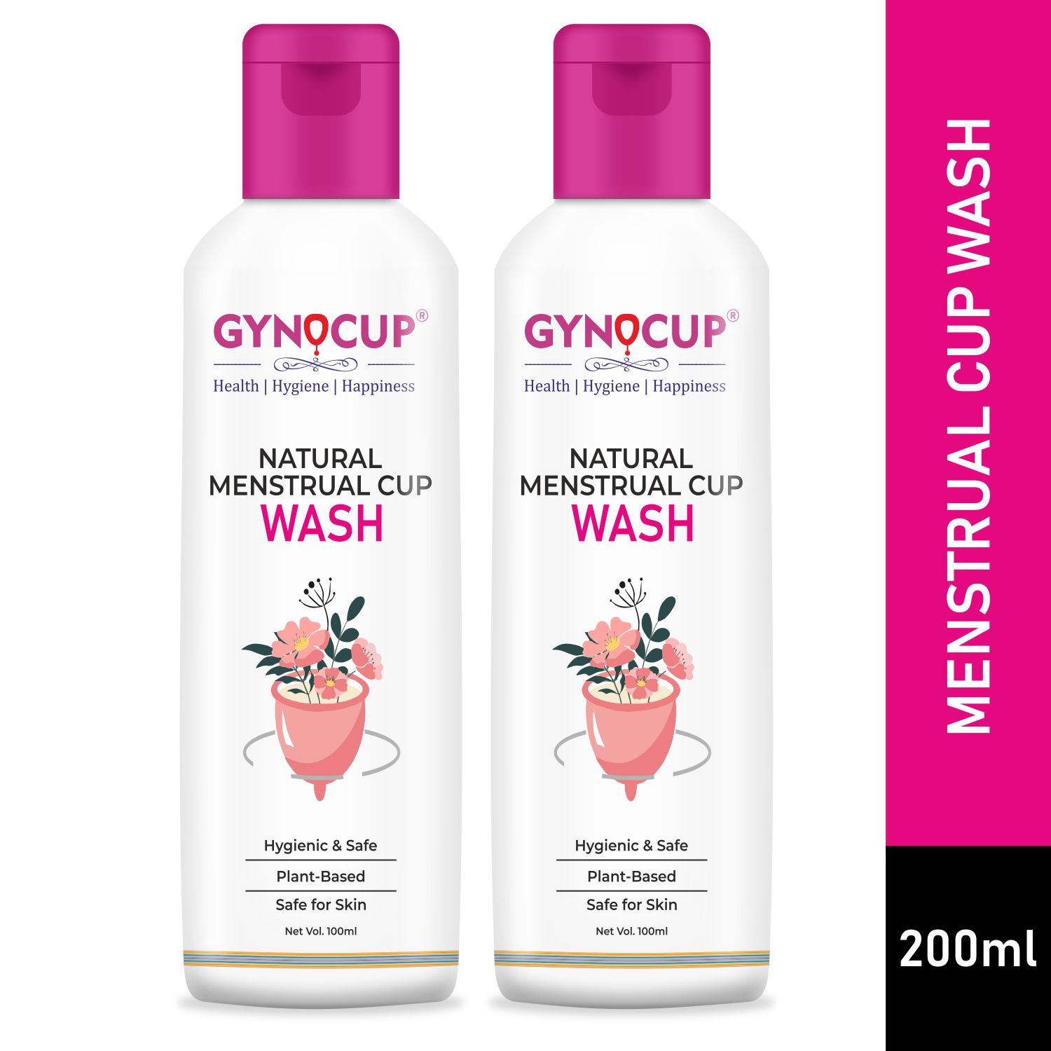     			GynoCup Menstrual Cup Wash Cleaner 100 ml With Tulsi Leaf | Nimbu Fruit | Neem Leaf | Purified Water | Wash Your Period Cup in a Hygienic Way