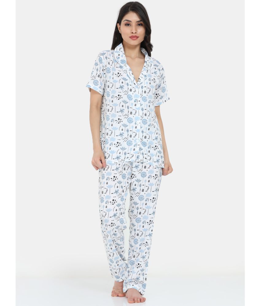     			Ardeur - Blue Viscose Women's Nightwear Pajamas ( Pack of 1 )