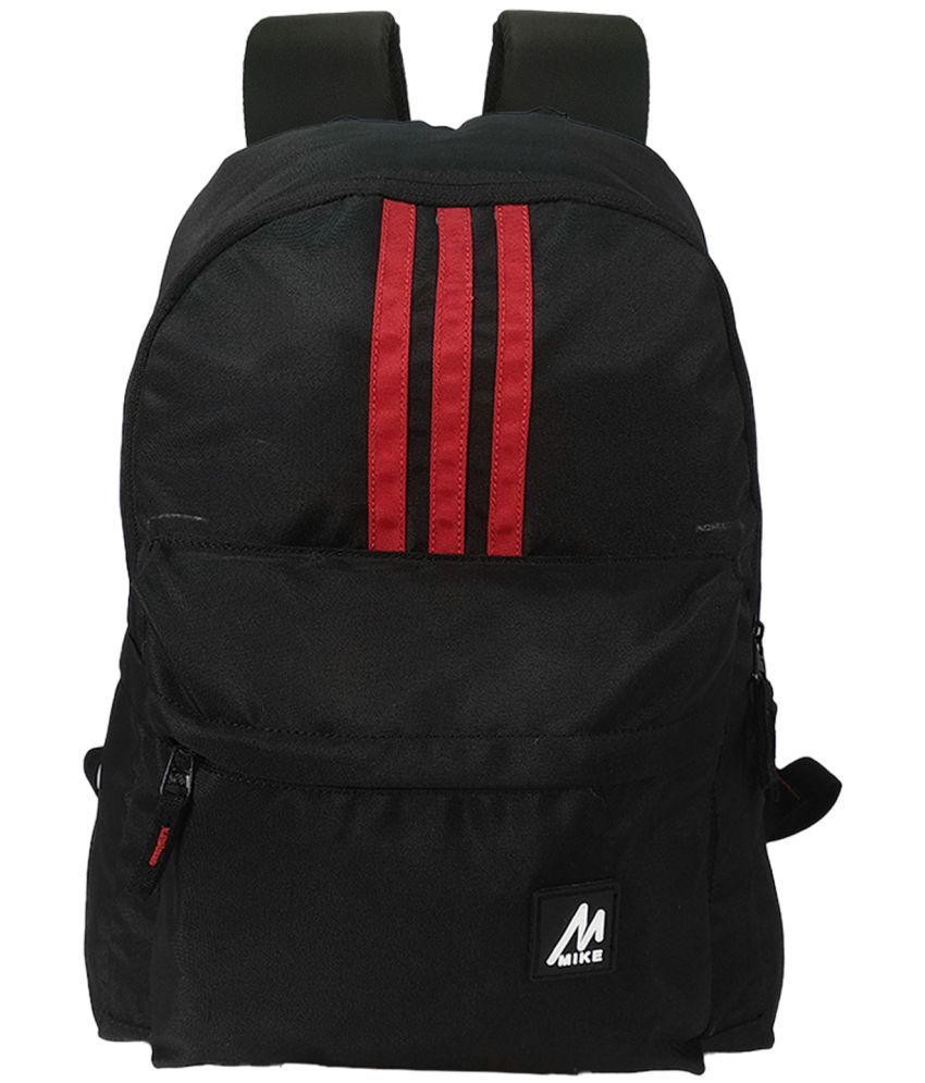     			MIKE 20 Ltrs Black Polyester College Bag
