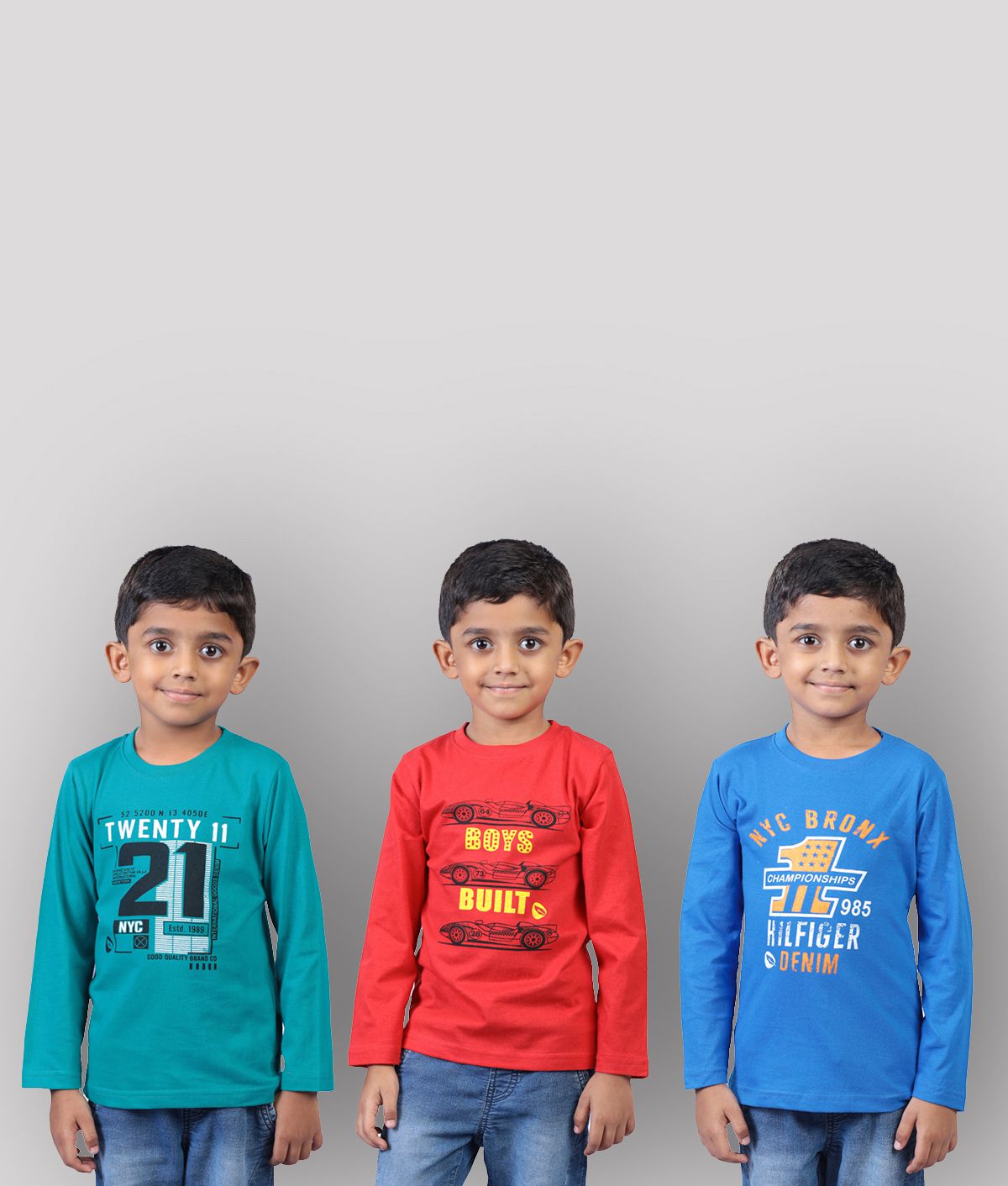 Soft Apparels - Multicolor Cotton Blend Boy's T-Shirt ( Pack of 3 )