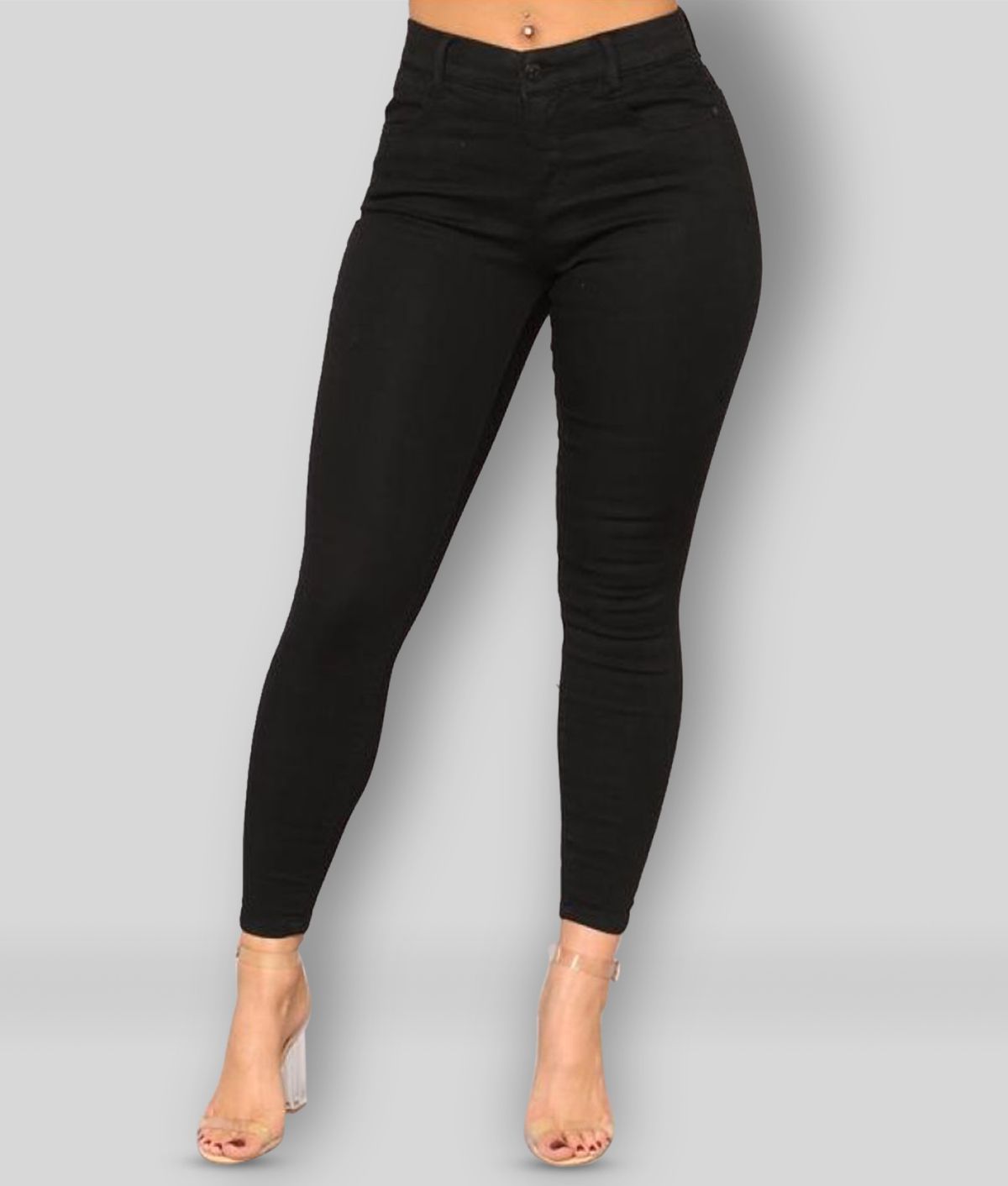 Broadstar - Black Denim Lycra Women's Jeans ( Pack of 1 )
