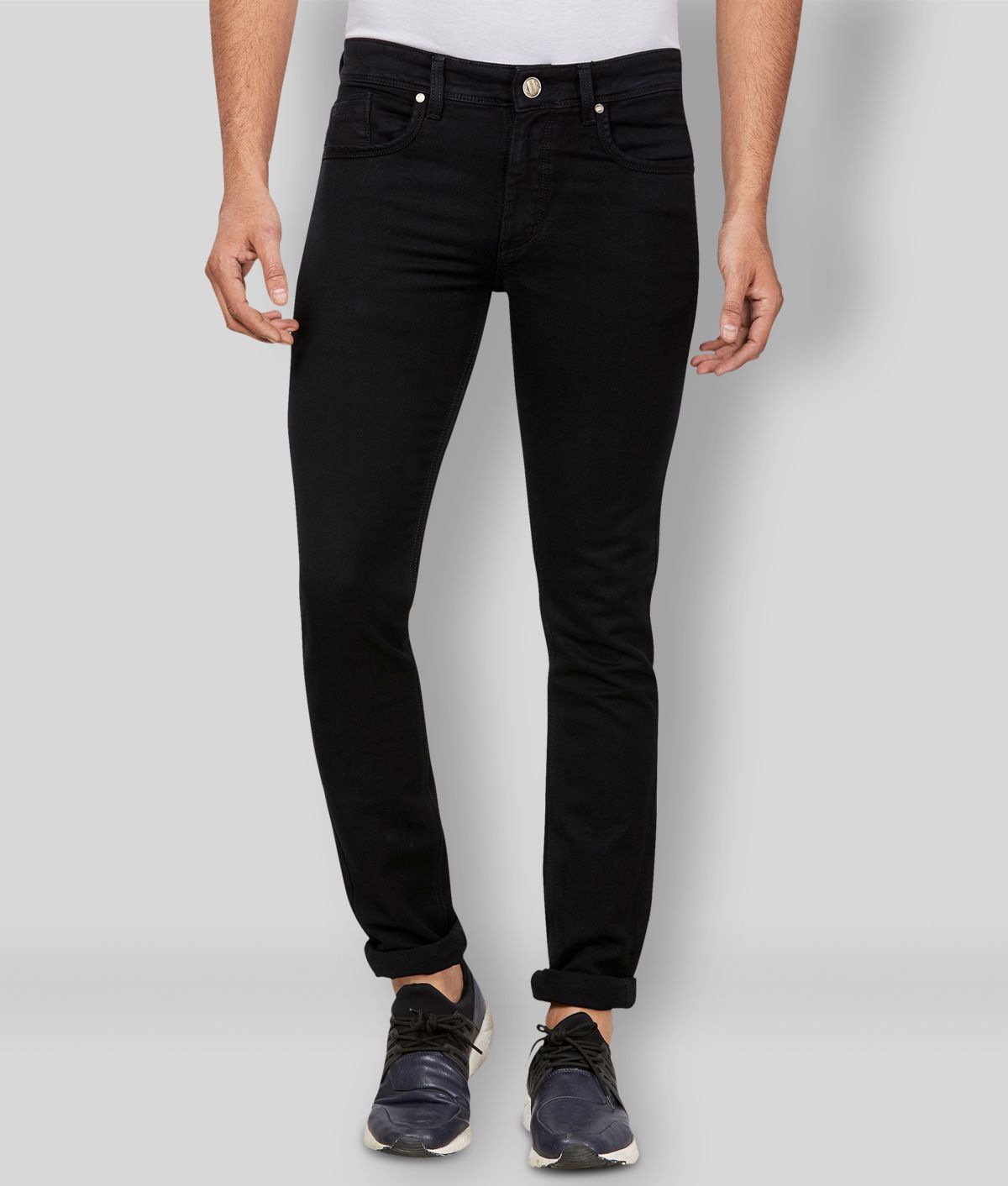     			Hasasi Denim - Black Cotton Blend Regular Fit Men's Jeans ( Pack of 1 )