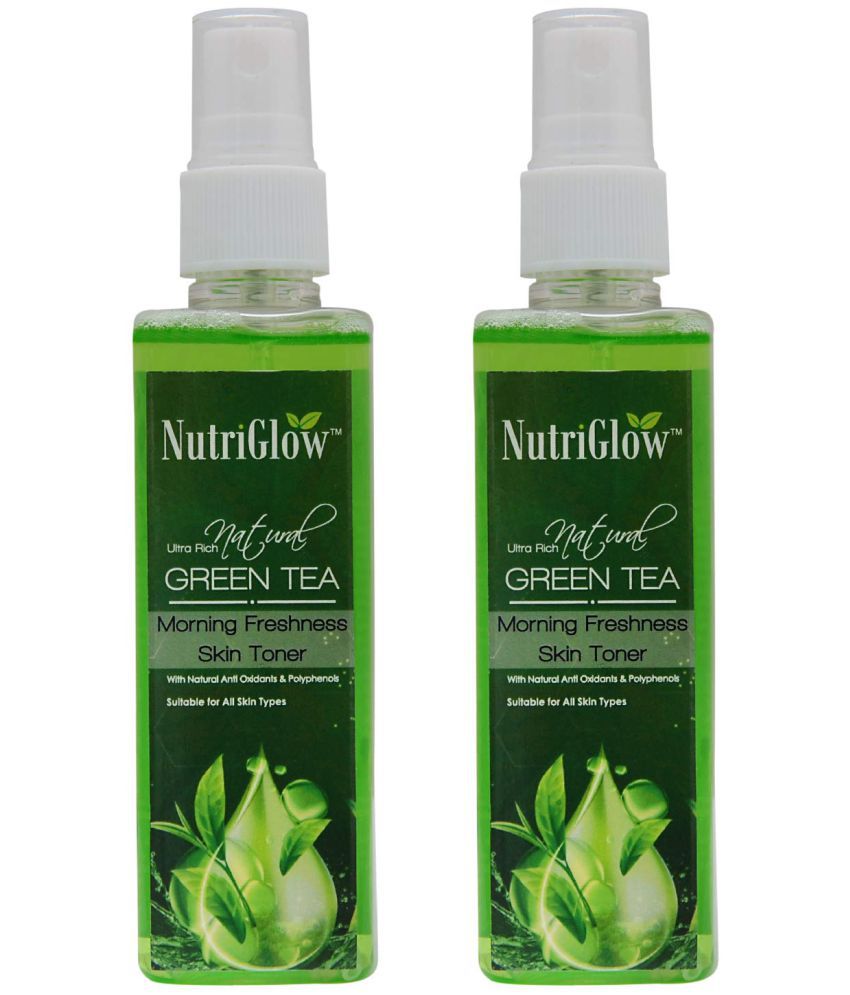 Nutriglow Gree Tea Toner Skin Freshener 200 mL Pack of 2