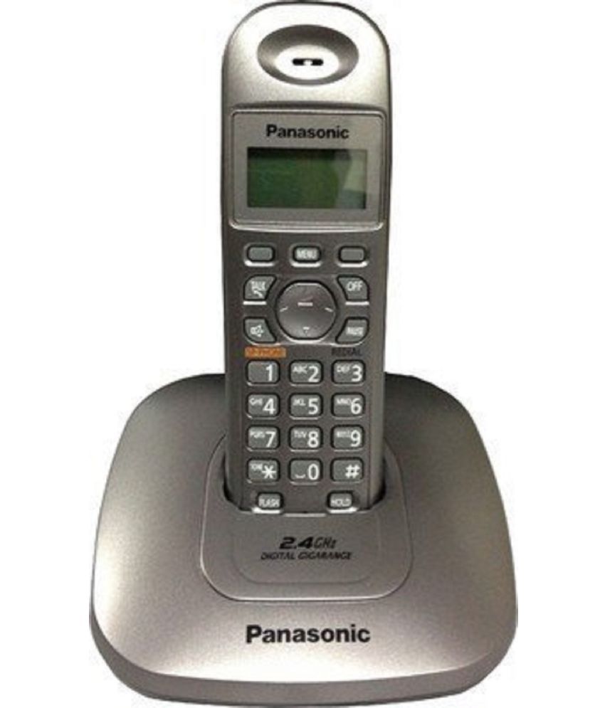 Buy PANASONIC ACCESSORIES 3611 Cordless Landline Phone ( Grey ) Online